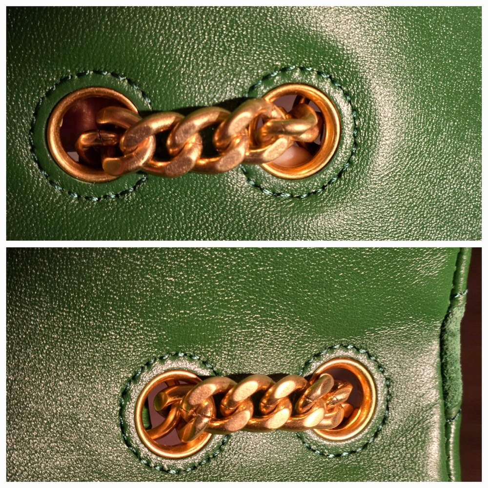 Tory Burch Green Chevron Shoulder, New with Tag - Picture 11 of 11